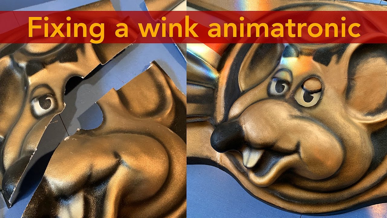 Fixing a Chuck E Cheese animatronic wink!