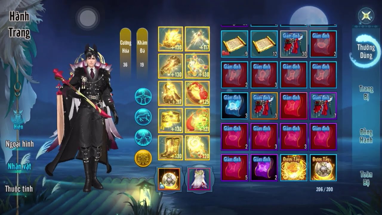 Game VLTK MOBILE - review Acc Kiếm Hiệp 0 VIP s1045 và chế tạo trang bị hoàng kim Đai Lưng bậc 13 