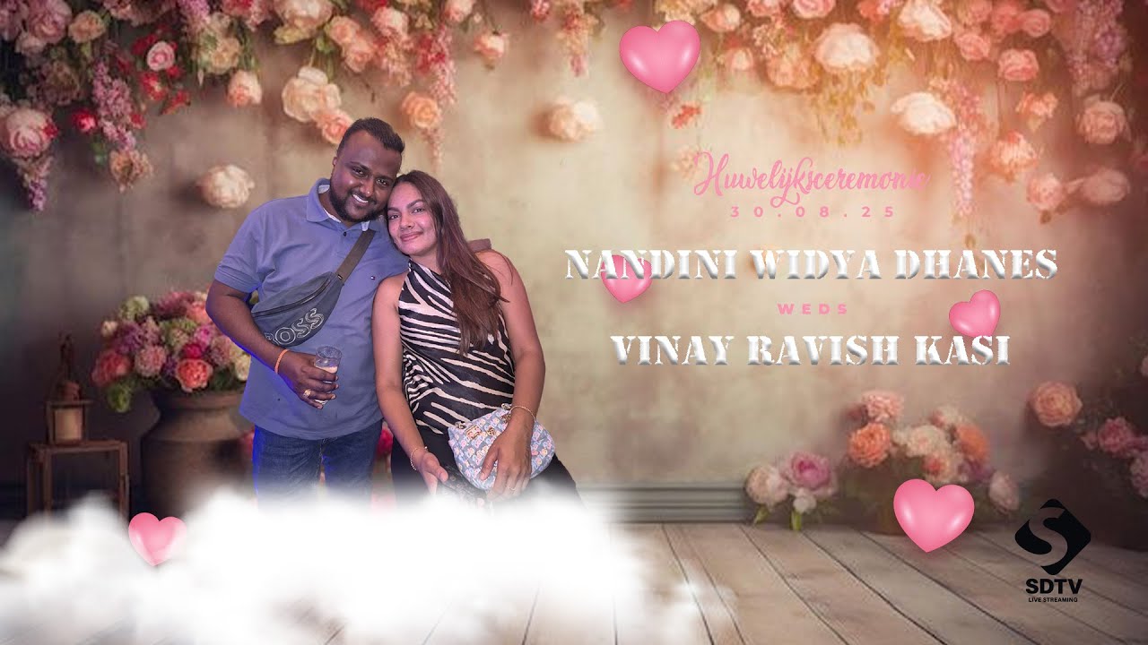 Livestream: Huwelijksceremonie Nandini Dhanes & Vinay Kasi