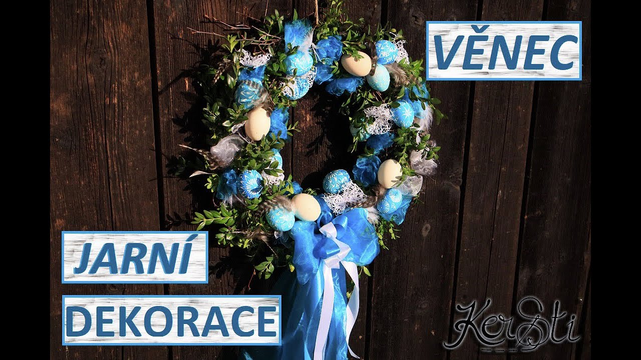 Jak vyrobit jarní dekoraci. Věnec na dveře. DIY. Spring decorations. Wreath on the door.