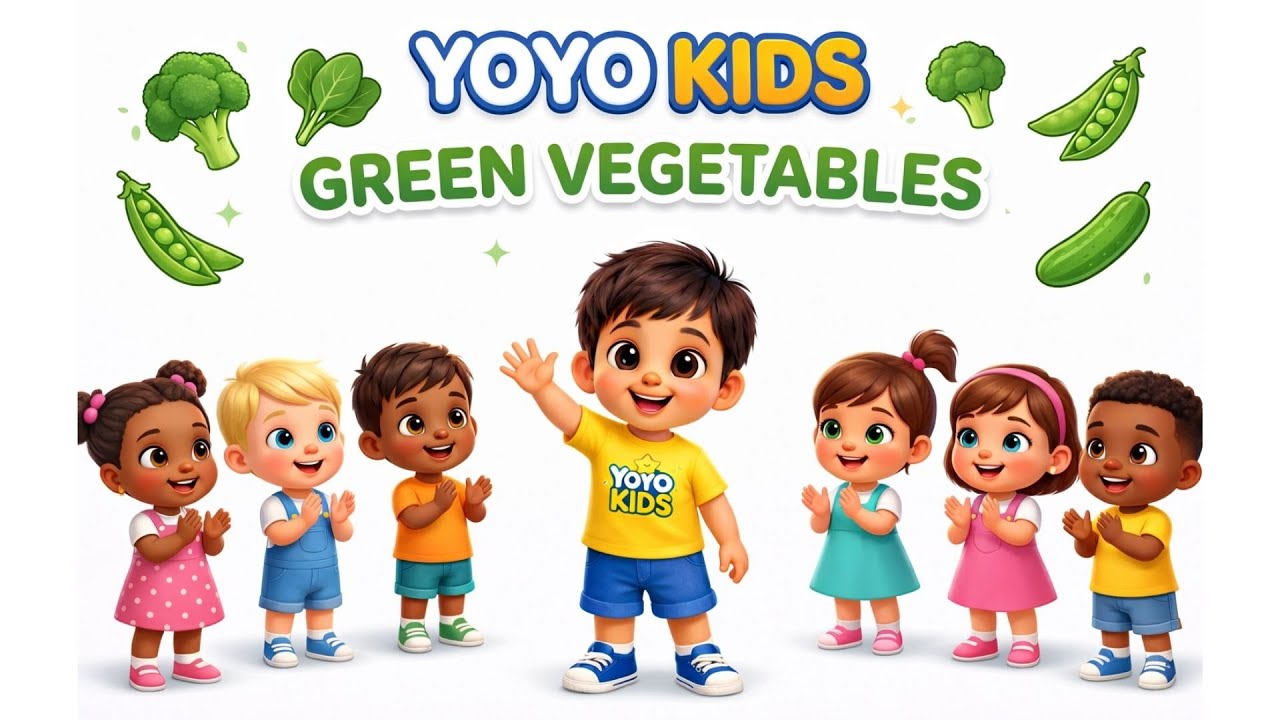 Vegetables for Kids 🥕🥦 | Green Vegetables Names 🌱 | Learn Green Vegetables for Kids | YOYOKIDS