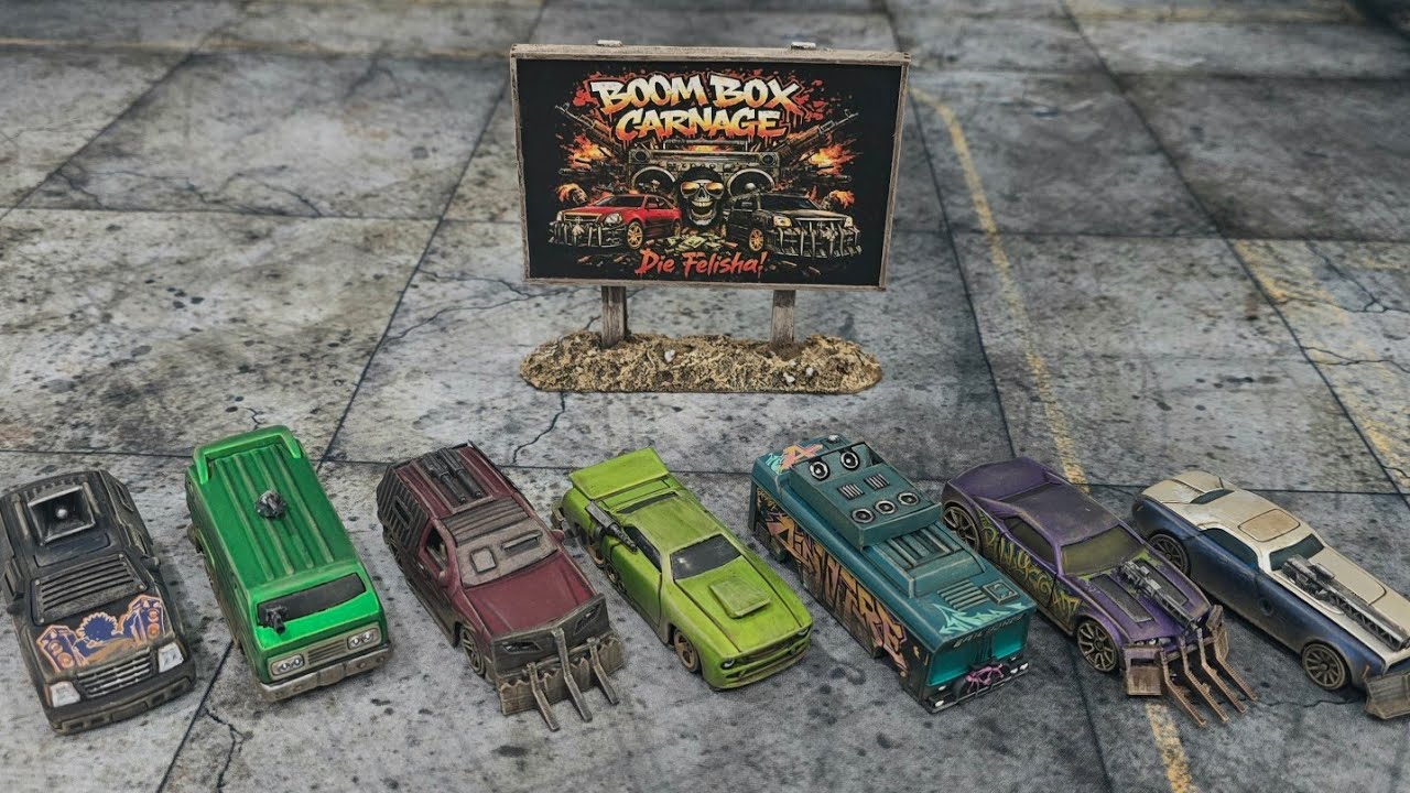 Sunday Night Gaslands Billboard Painting