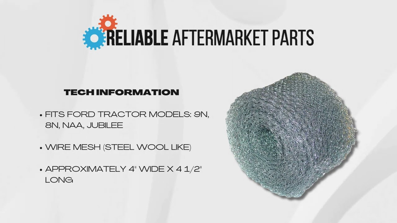 Oil Bath Air Cleaner Filler Material Steel Mesh - Fits Ford Tractor 9N 8N NAA Jubilee
