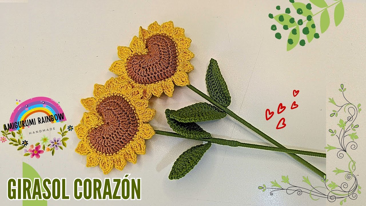 Girasoles corazón para san Valentín.