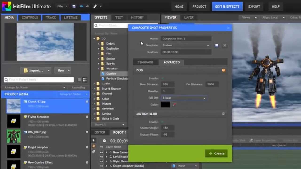Embedding composite shots