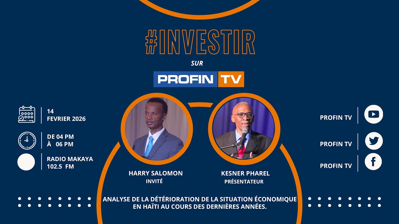 Harry Salomon,  DGA de l’IHSI pour discuter de la détérioration de la situation économique en Haïti.