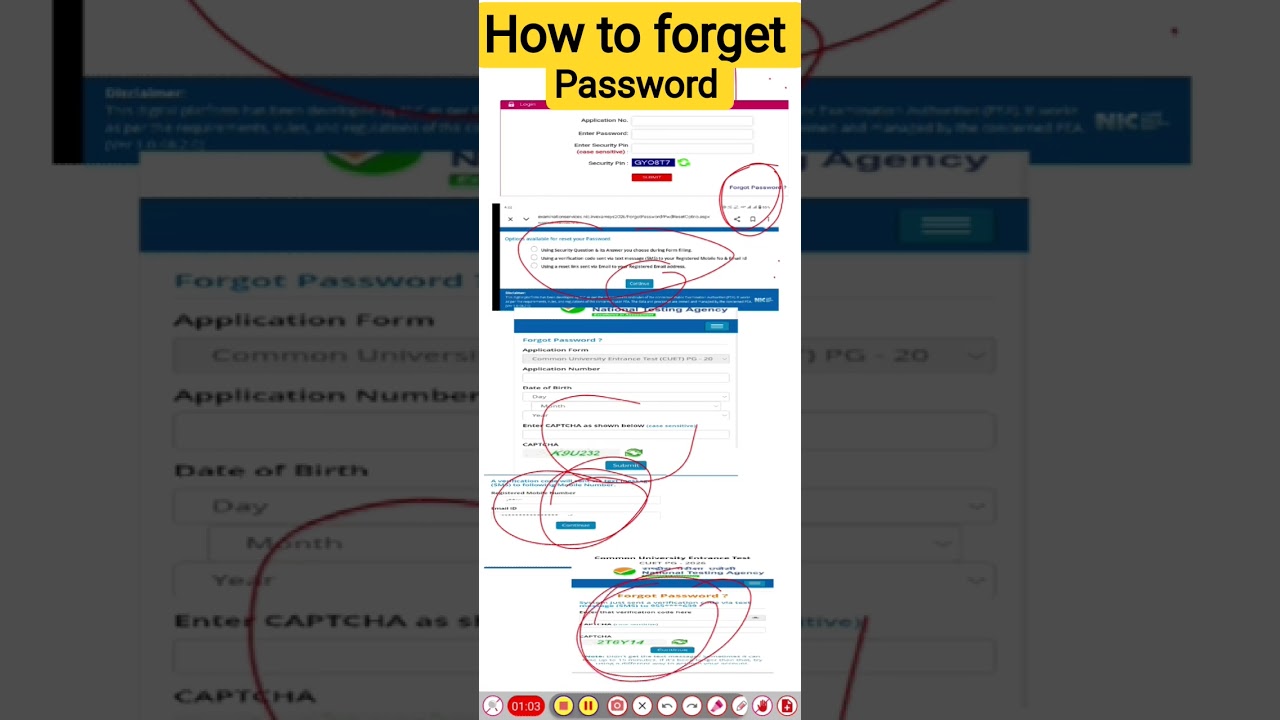 How to Forget password CUETPG2026 #politicalscience #cuetpgexam2026 #politicalside