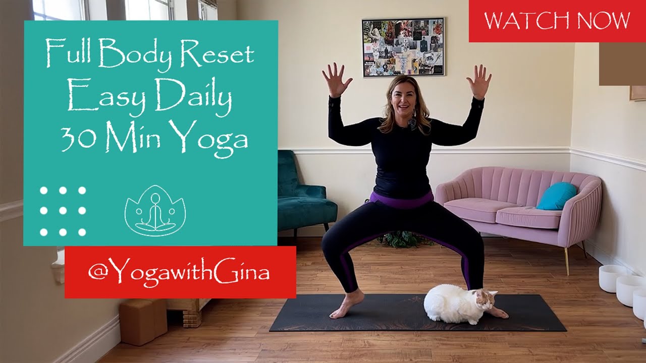 🧘‍♀️💖35-Minute Beginner Yoga Flow | Full Body Stretch, Strength & Deep Relaxation #yogawithgina