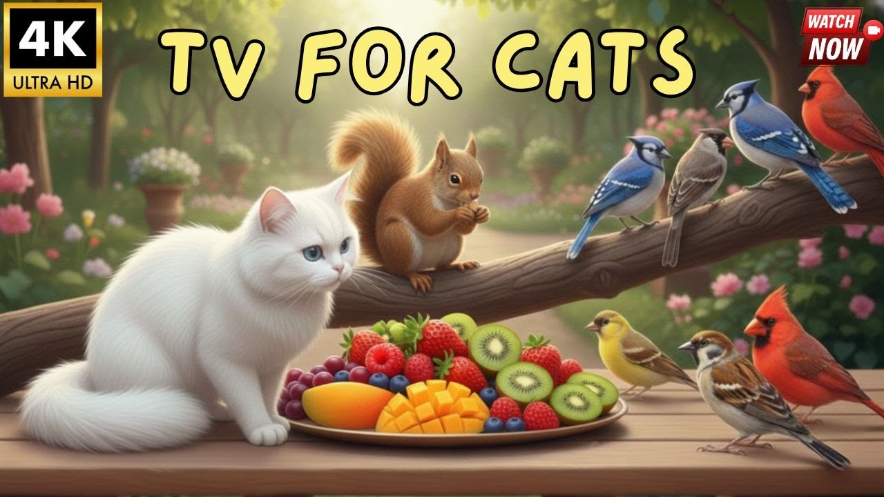 Cat TV for Cats to Watch 🐦 Birds Chirping to Relax & Entertain Your Cat | Full 4K UHD NO ADS