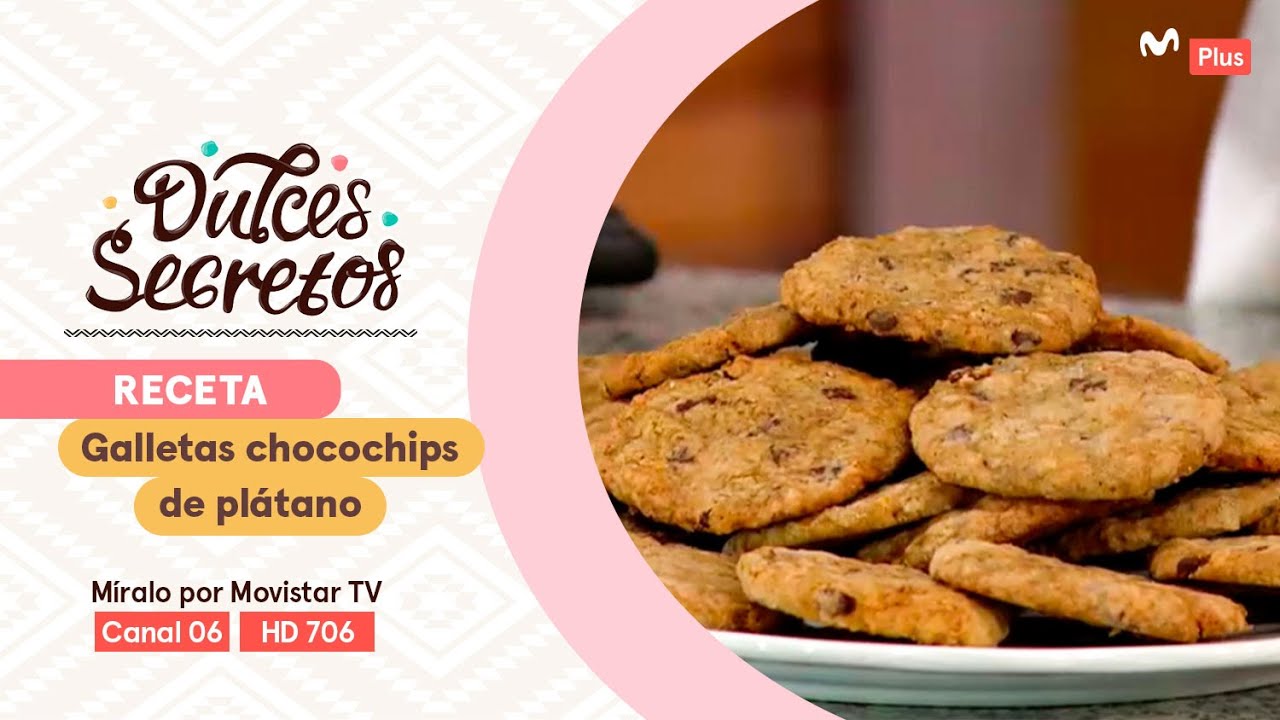Receta: Galletas chocochips de plátano | Dulces Secretos