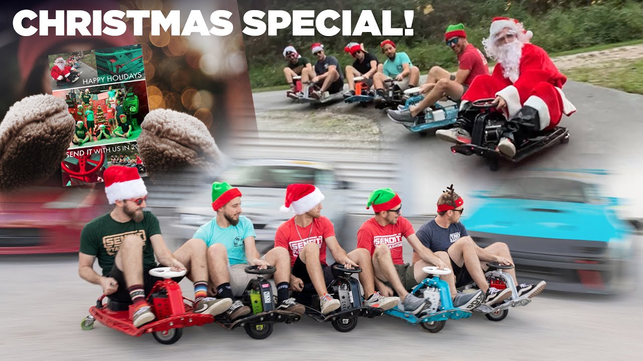 Santa Crazy Cart Touge // Taxi Garage Christmas Card BTS!