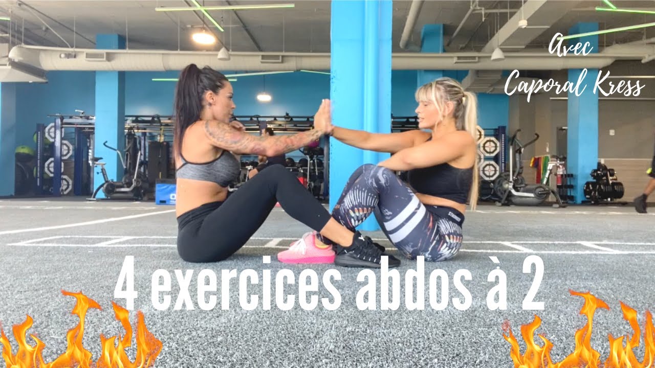 4 EXERCICES ABDOS À 2