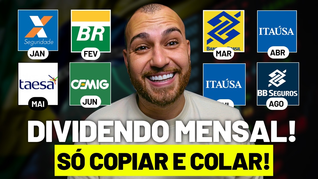 MONTEI UMA CARTEIRA DE AÇÕES PARA VOCÊ RECEBER DIVIDENDOS TODOS OS MESES! PASSO A PASSO!