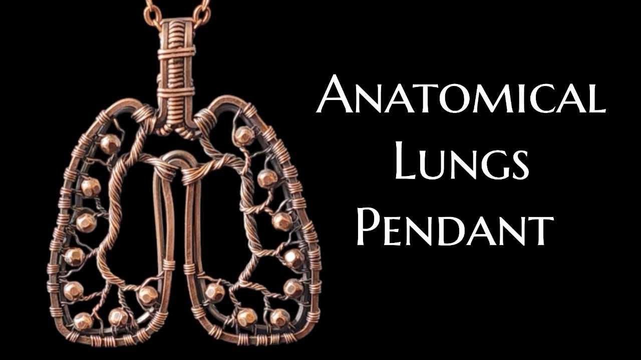 Anatomical Lungs Pendant: Wire Wrapping Tutorial: DIY Jewelry