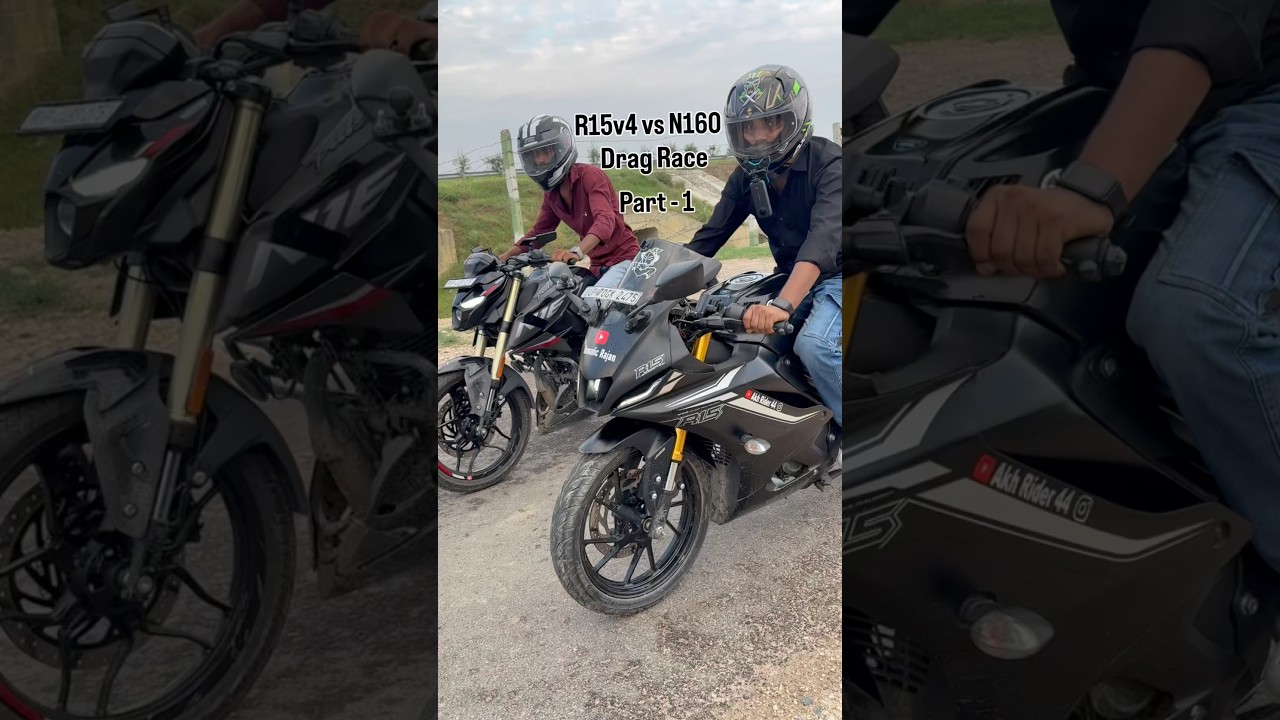 Yamaha R15 V4 vs Pulsar N160 &ndash; Street King Showdown! 💥 Who Wins the Drag Race? 🏁🔥 #r15v4 #n160