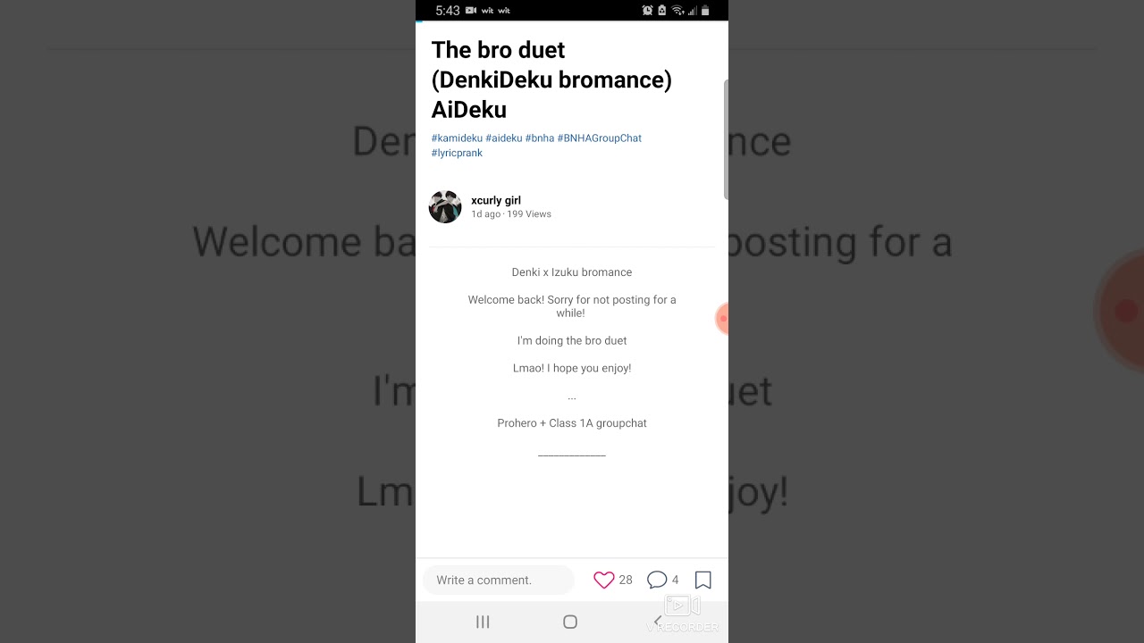 BNHA Lyric Prank- The bro duet (KamiDeku bromance) AiDeku