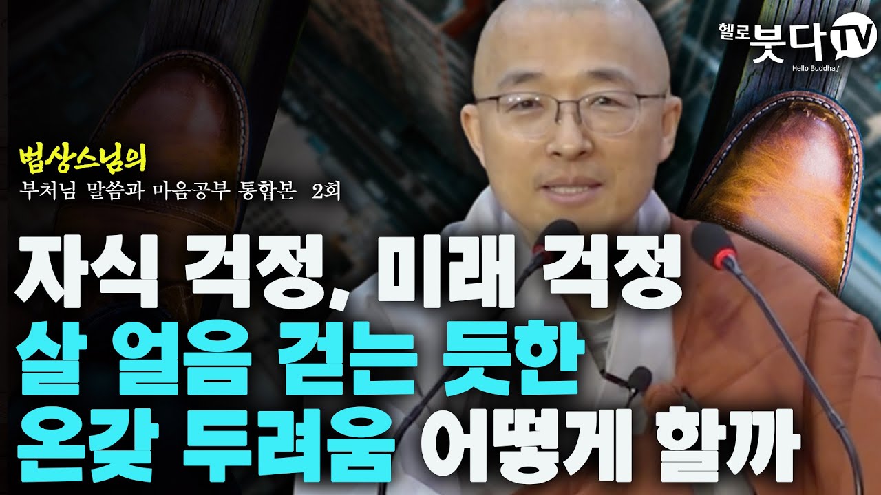 자식 걱정 미래 걱정 살얼음 걷는 듯한 온갖 두려움 어떻게 할까 법상스님의 행복한 마음공부 부처님과 말씀과 마음공부 통합본2회 인생 말씀