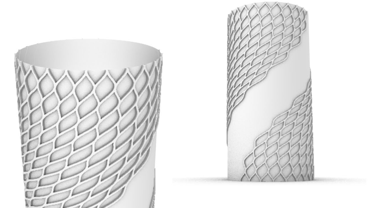 Dragon skin pattern | Twist and Surface Morph components in Grasshopper