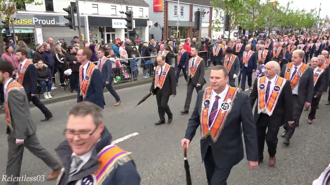 Massed Pipe Band (No.1) @ Coronation Parade ~ Banbridge  ~ 04/05/23 (4K)