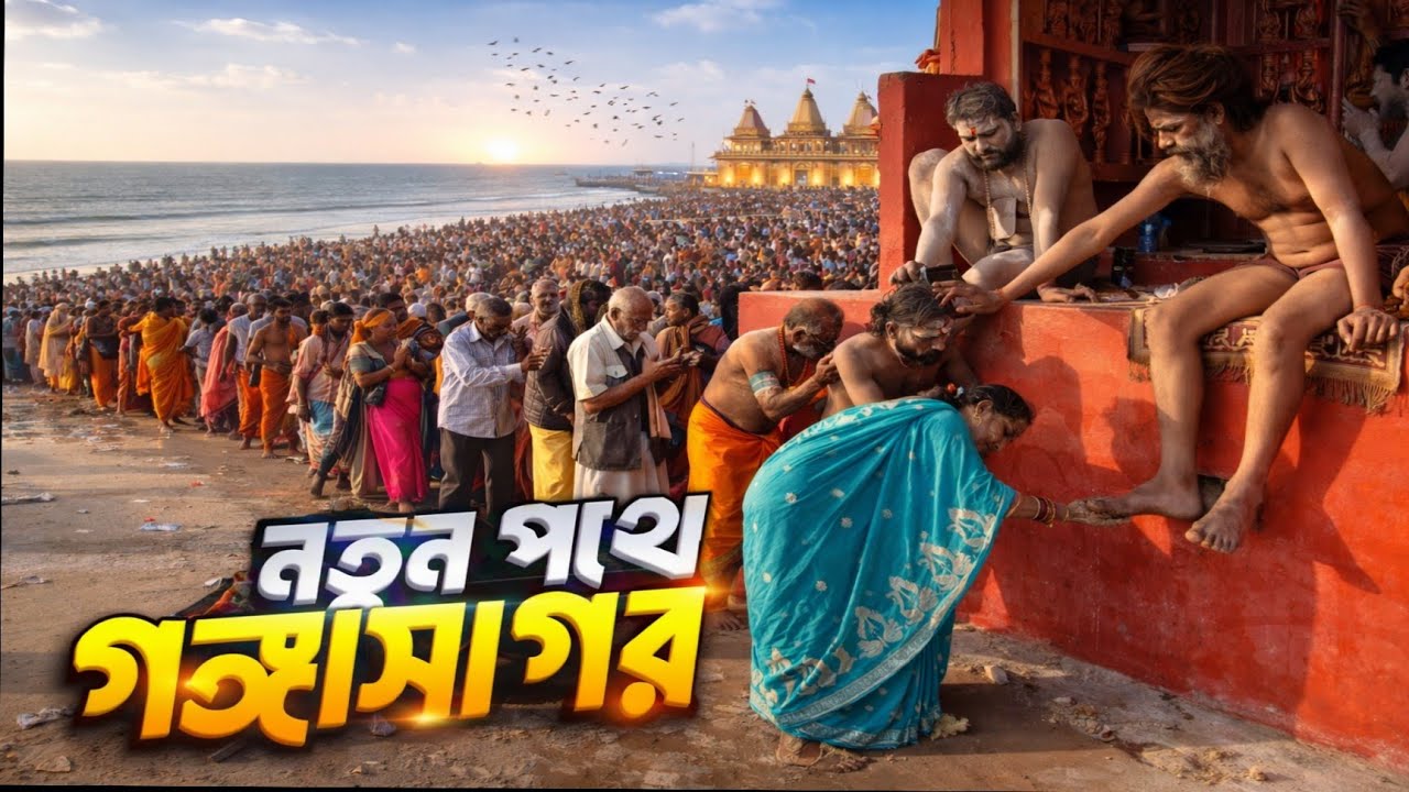 নতুন পথে ভারতের বিখ্যাত গঙ্গাসাগর মেলা 🚢 | India's BIGGEST Gangasagar Mela 2026 Secrets Revealed 🙏🏻