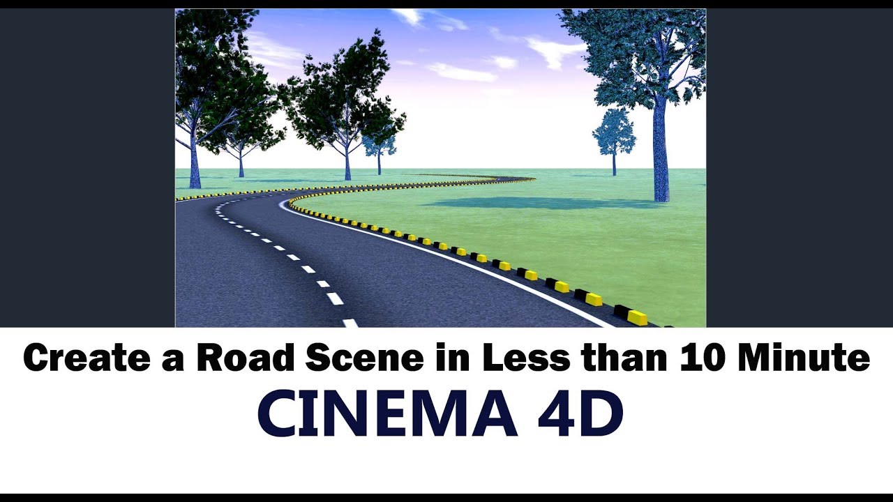 Create a Road Scene in less than 10 Minute # simple trick