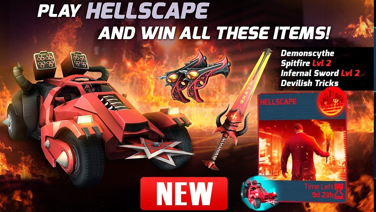 GANGSTAR VEGAS - HELLSCAPE EVENT ( DEMONSCYTHE, INFERNAL SWORD, SPITFIRE)