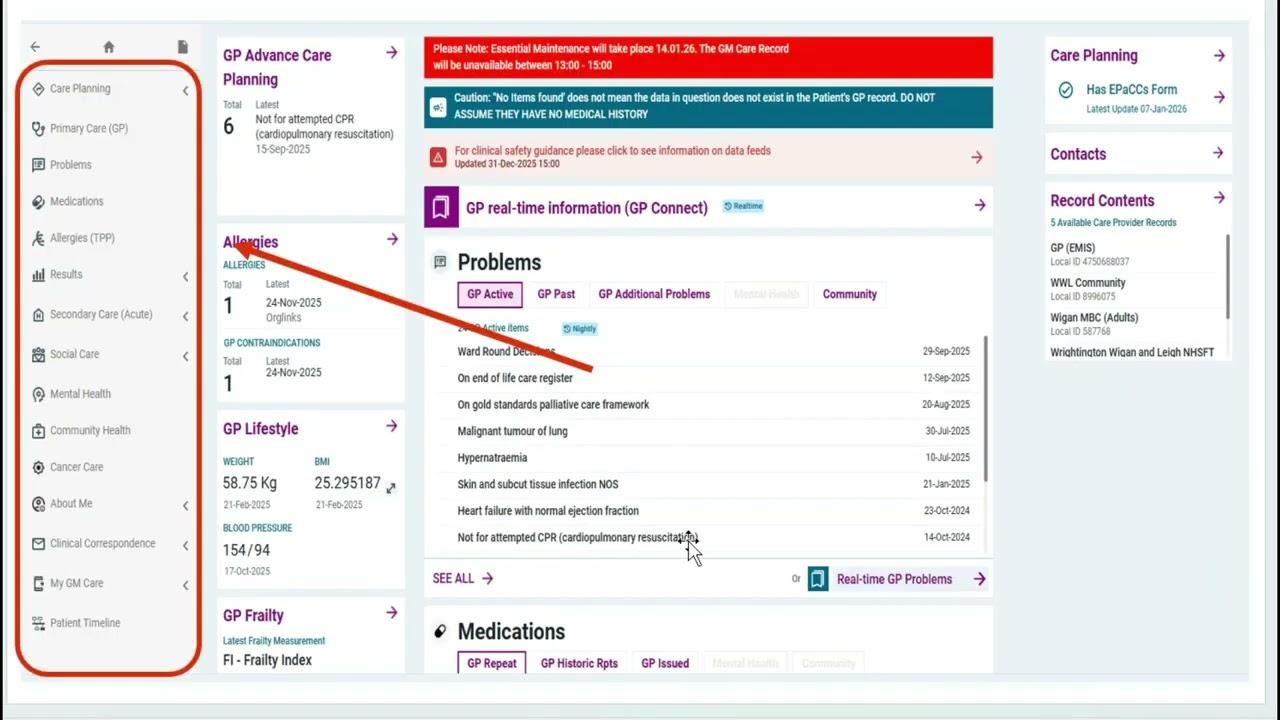 GM Care Record (GMCR) – Quick User Overview & Navigation Guide