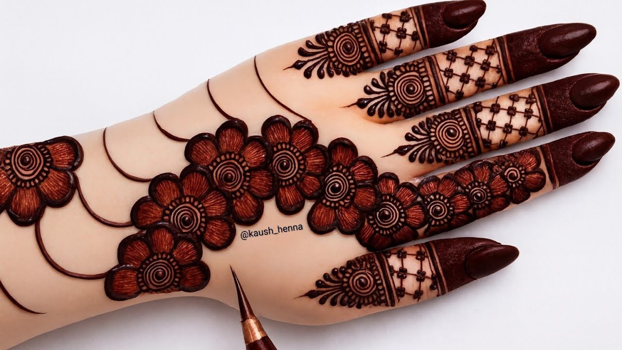 Very simple unique style mehndi design for back hand|new easy mehndi design 2025 | mehandi designs|