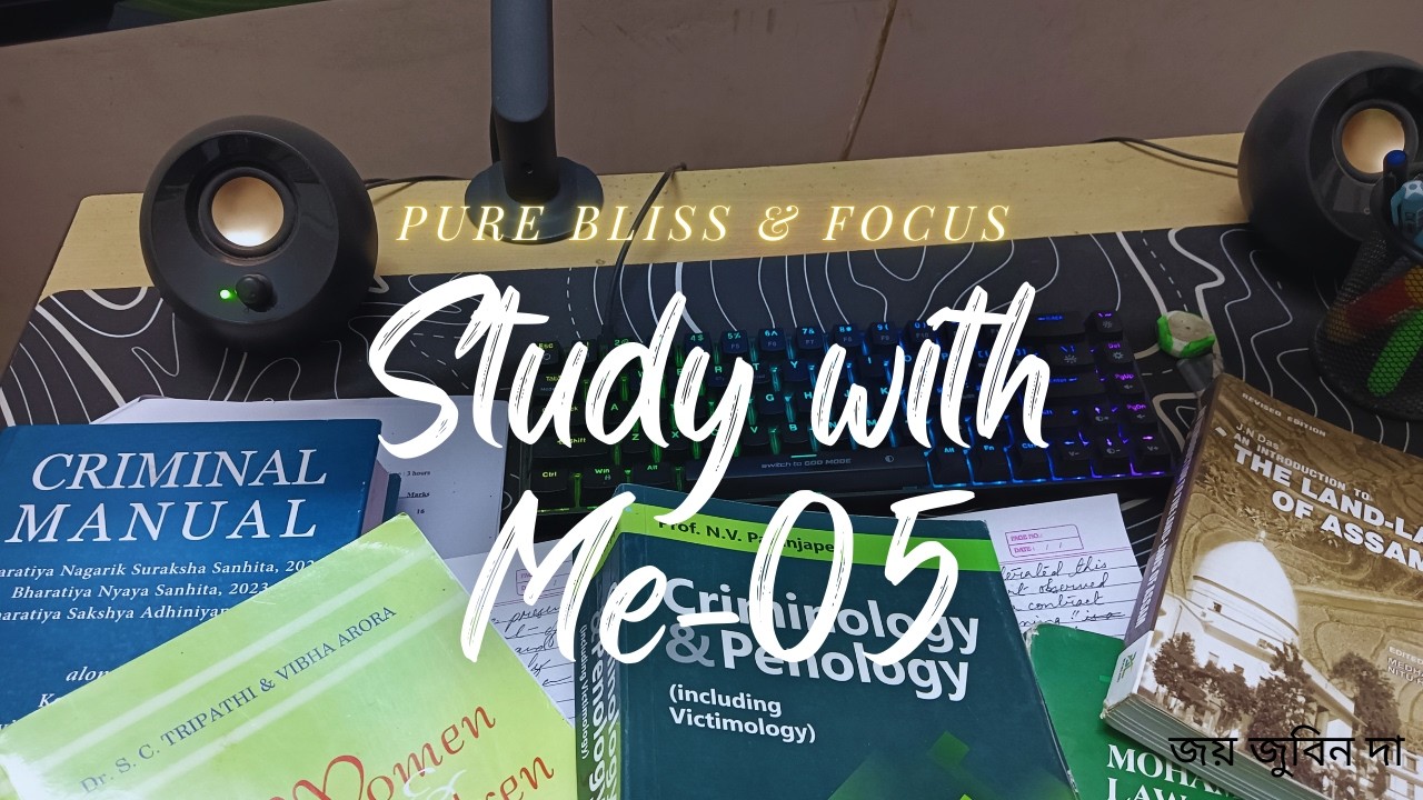 2 HOUR STUDY WITH ME/ Day-05/No Breaks/ Studying Law in Guwahati, Assam🌧️