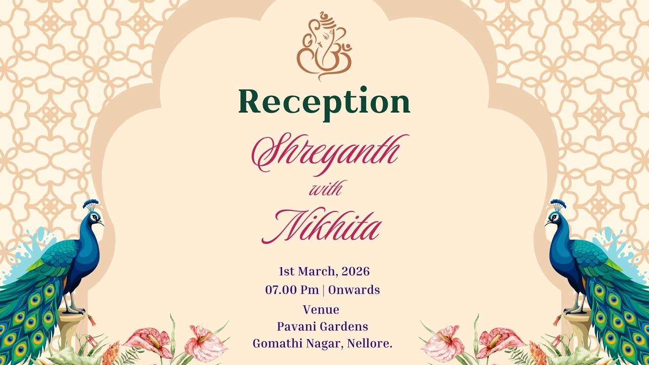 Reception Shreyanth With Nikhita