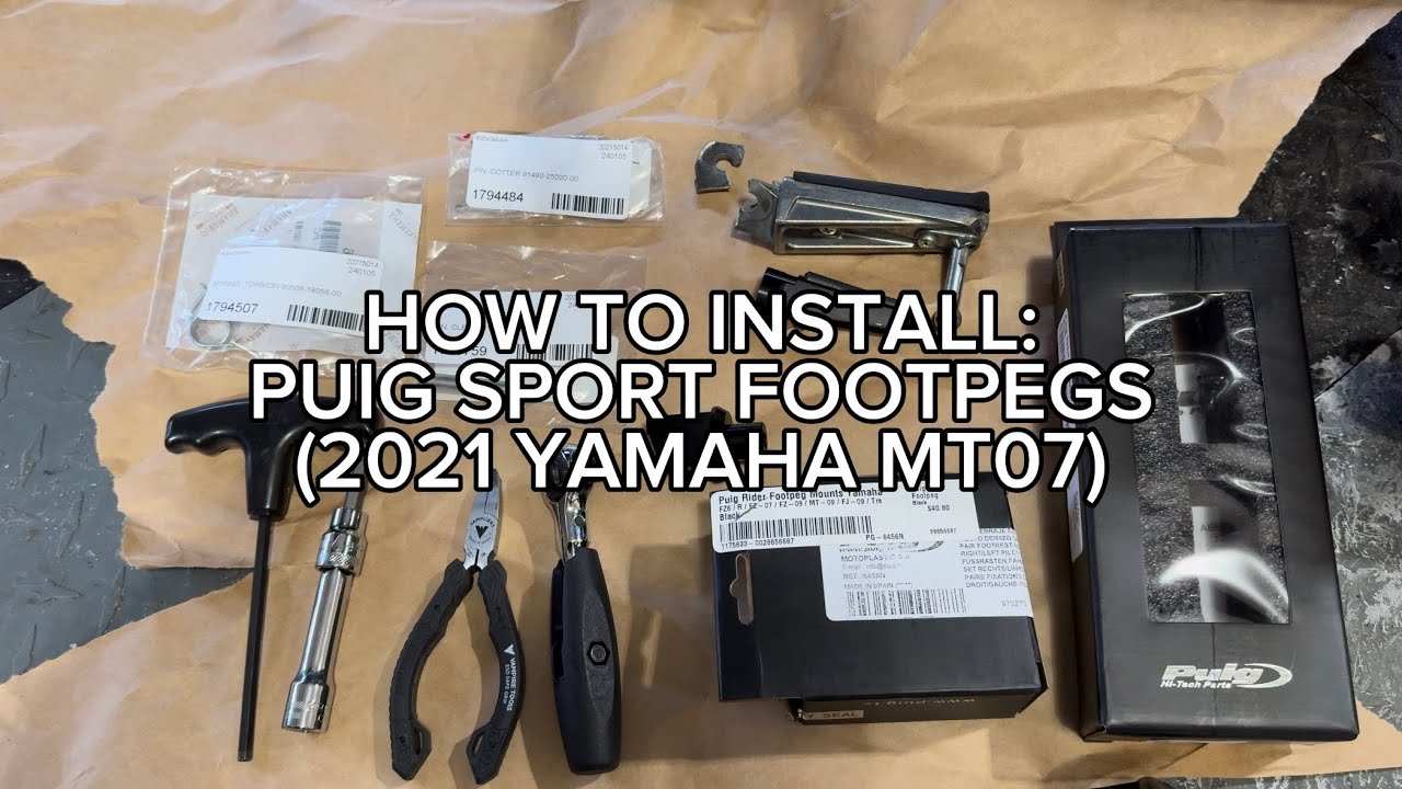 How To: Install Puig Sport Footpegs (2021 Yamaha MT07)