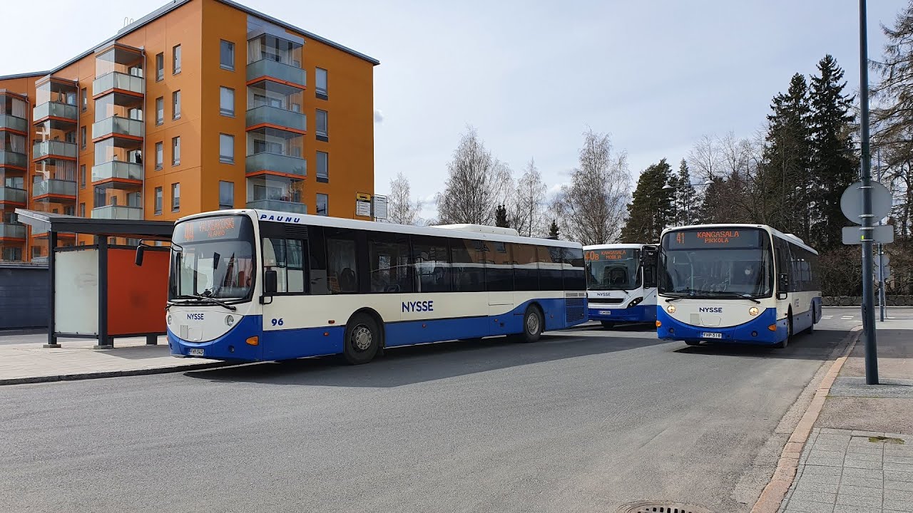 Buses in Tampere region (Nysse), Finland - May 2021