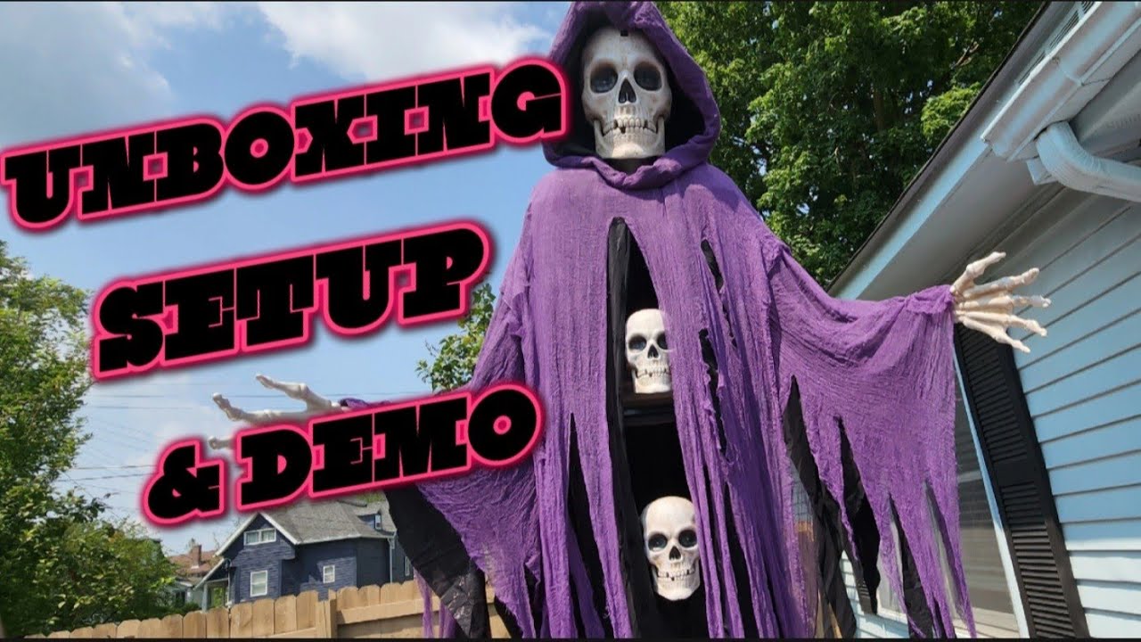 Sam's Club 10 ft Triple Scare Reaper!!! Unboxing, setup and demo!!💀