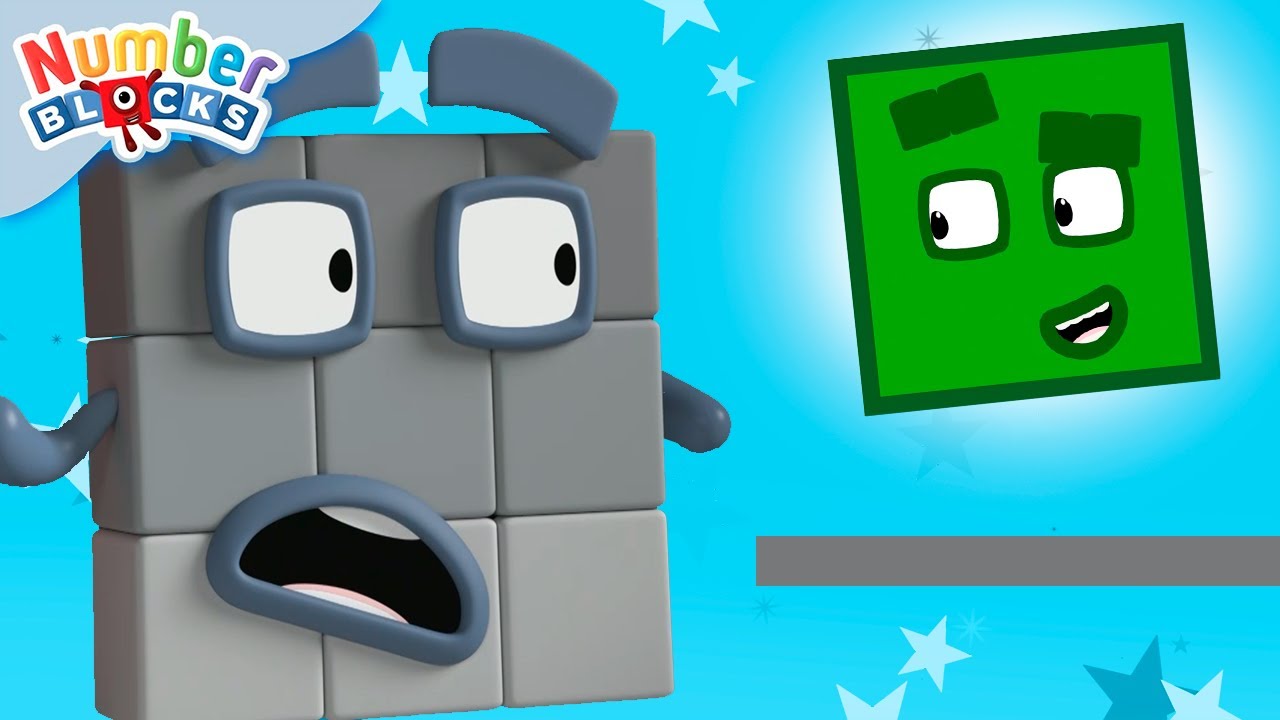 NÚMEROS QUADRADOS! 🟩| Desenhos animados de matemática para crianças | Numberblocks Português Brasil