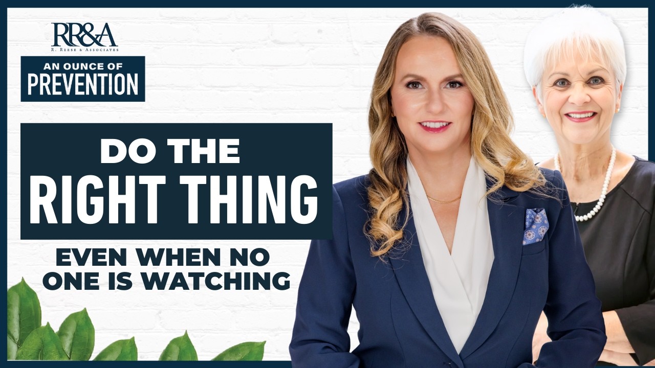 Do The Right Thing Even When No One Is Watching with Ella McDonald | An Ounce of Prevention Podcast
