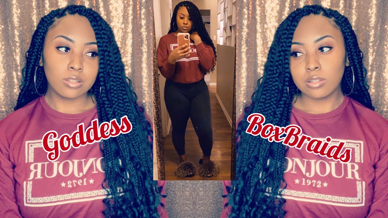 Goddess Box Braids | Rubberband Method
