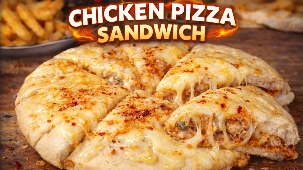 Chicken pizza sandwich | a must try recipe | Ramadan special 