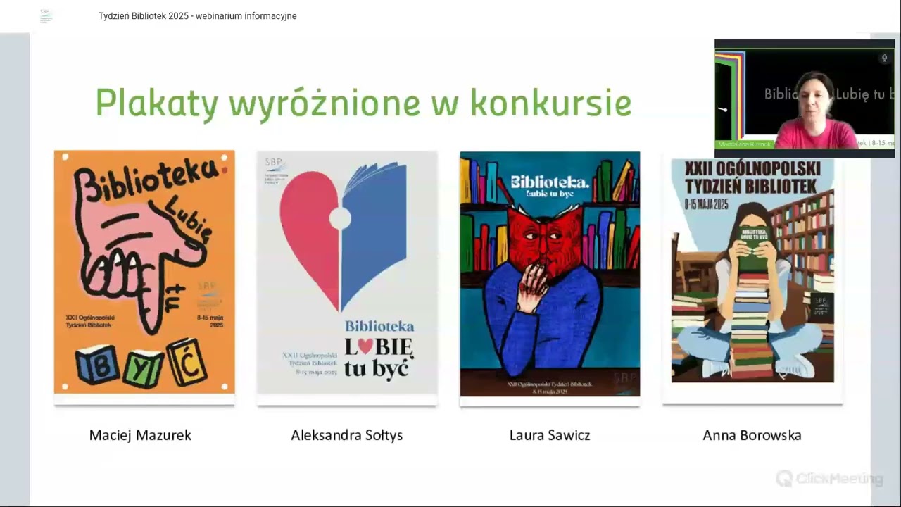 Tydzień Bibliotek 2025 webinarium informacyjne