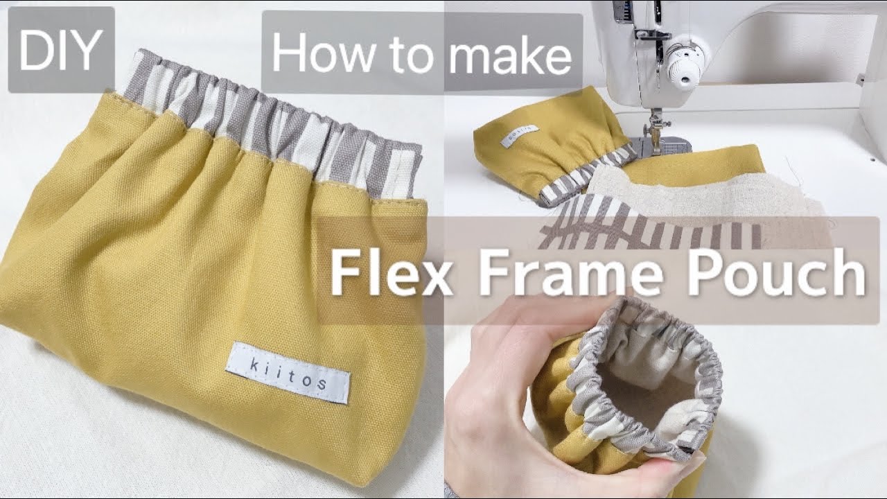 【バネ口ポーチ】【DIY】Flex frame pouch | how to sew | beginner | sewing tutorial | hand made |