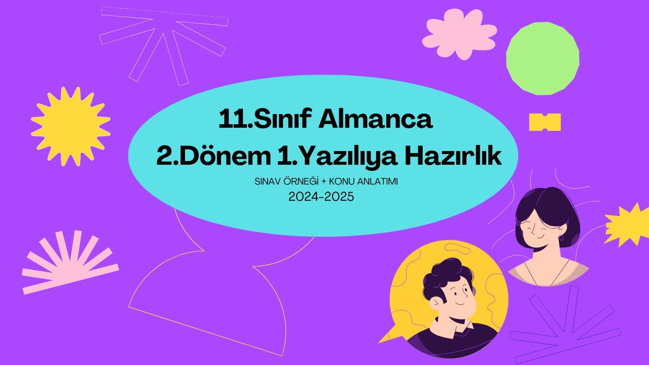 ✔️Almanca 11. Sınıf 2.Dönem 1.Yazılıya Hazırlık | Örnek Sınav Kağıdı ve Konu Anlatımı