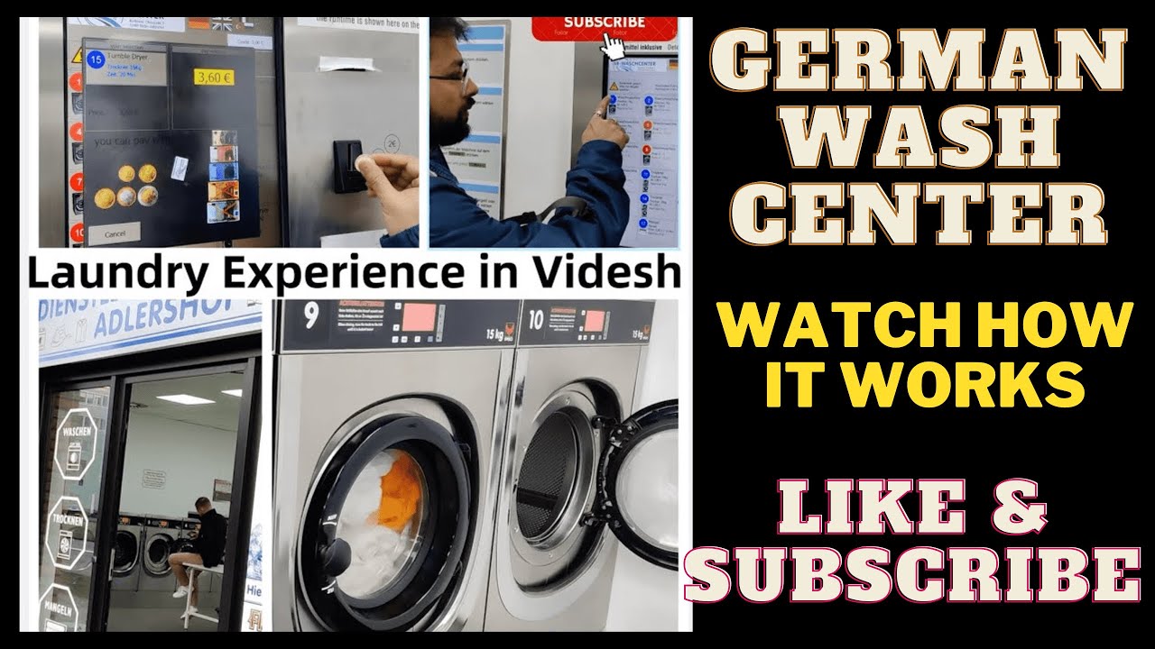 Wash Centre in Germany #washing #cleaning #germany #expatlife #trending #laundry #satisfyingvideo