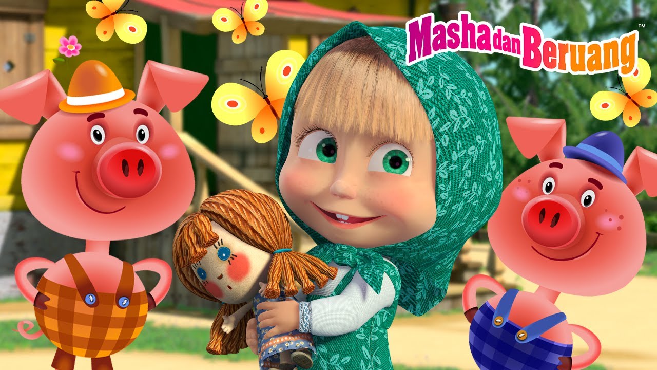 Dongeng Masha 📚👧 Tiga Babi Kecil 🐷🐷🐷 (Episode 13)
