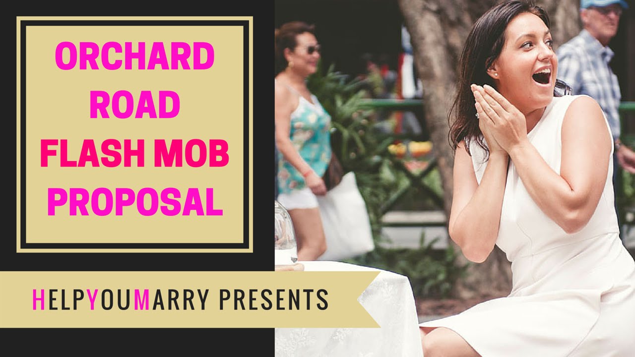 Public flash mob proposal at Orchard Road Singapore