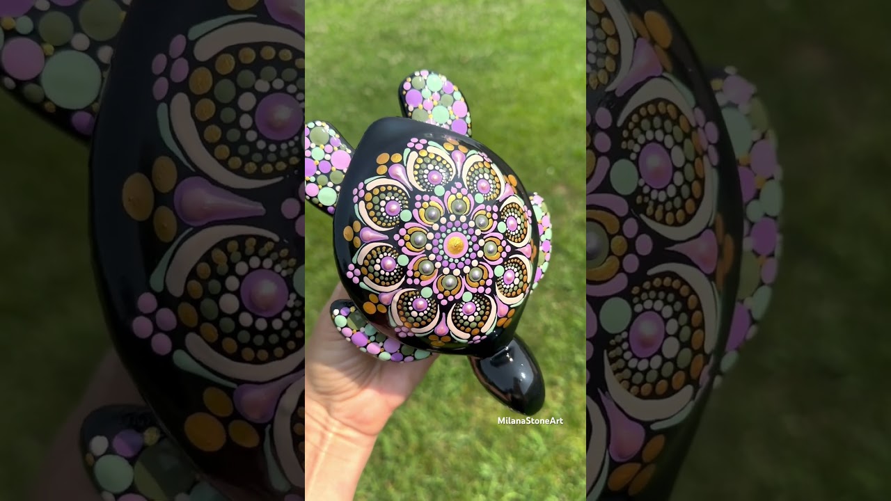 Mandala turtle #mandala #turtle #dot #art #painting #class #decor #gift #beautiful #teen #handwork