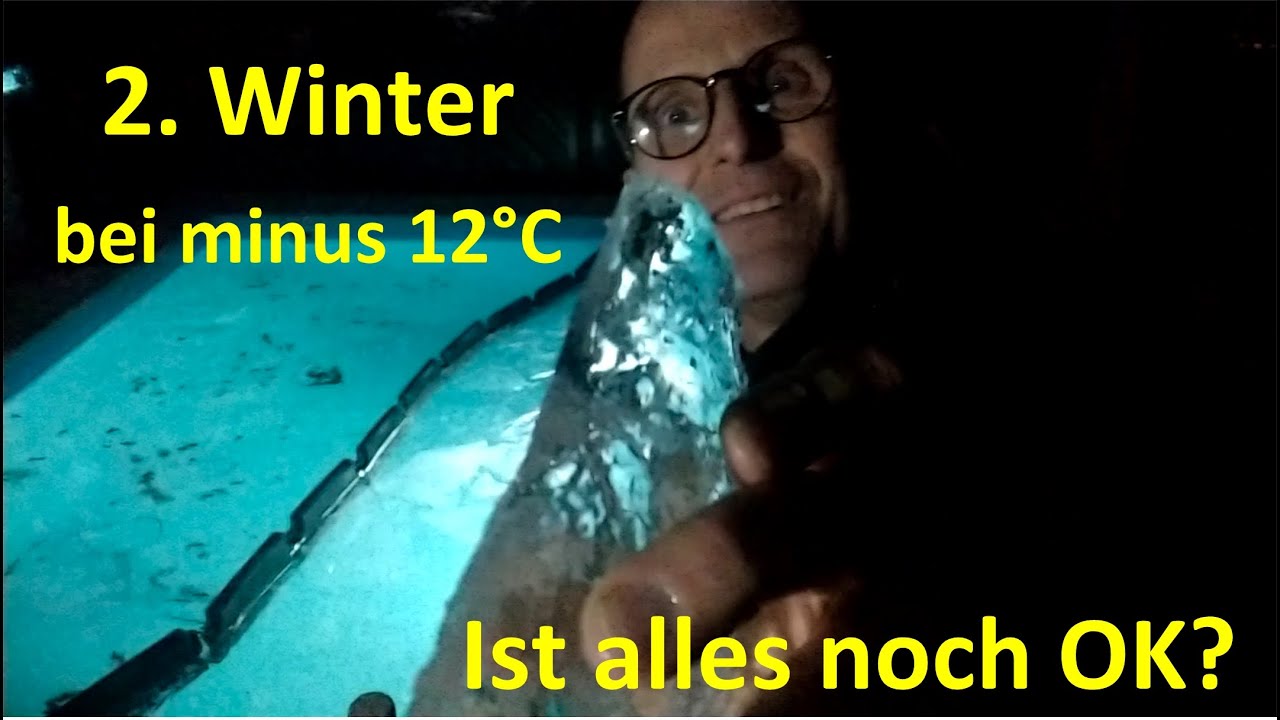 Pool im zweiten Winter #Pool #Pooldesign #Wärmepumpe