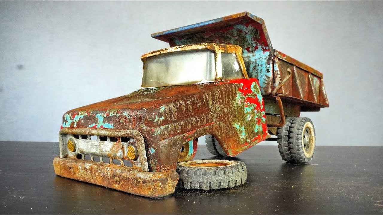 Tonka Hydraulic Blue Dump Truck Restoration 1963s - Vintage
