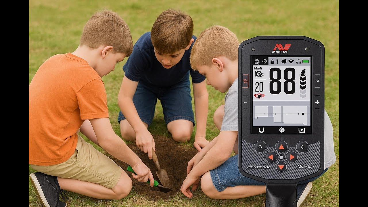 Charlie, George and Jack go metal detecting with me.  Minelab Manticore