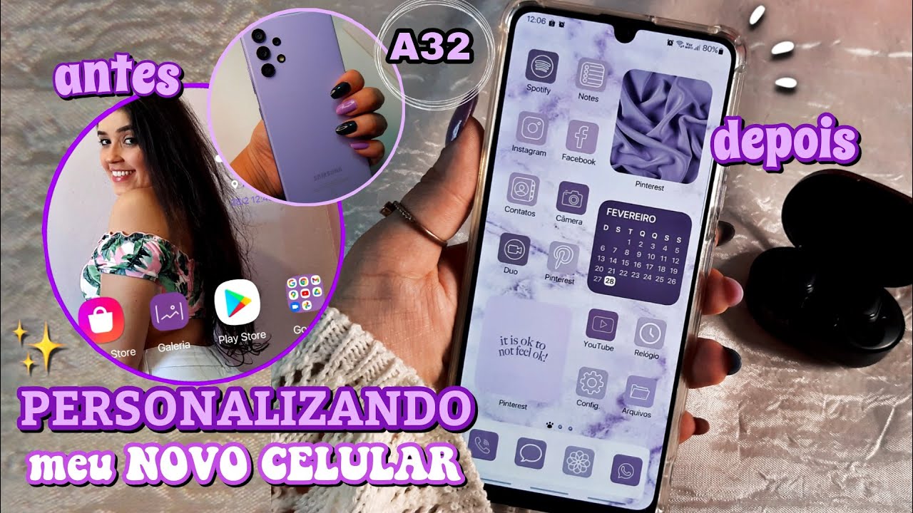 personalizei do zero meu novo celular | Samsung A32 4G
