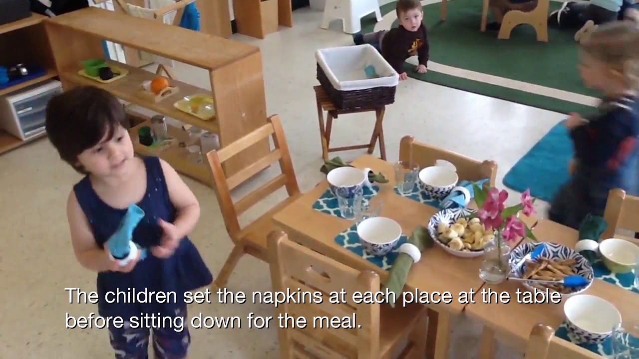 The Montessori Toddler - A Beautiful Meal in a Toddler Montessori Classroom