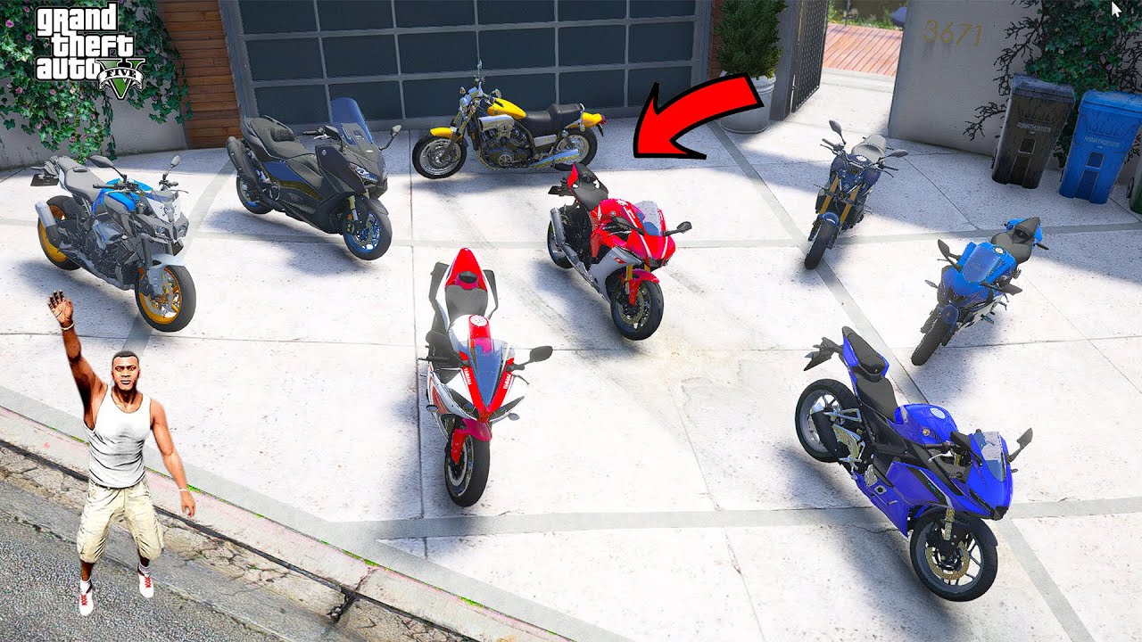 FRANKLIN AND SHINCHAN STEALING YAMAHA BIKES IN GTA 5 || SK PLAYS